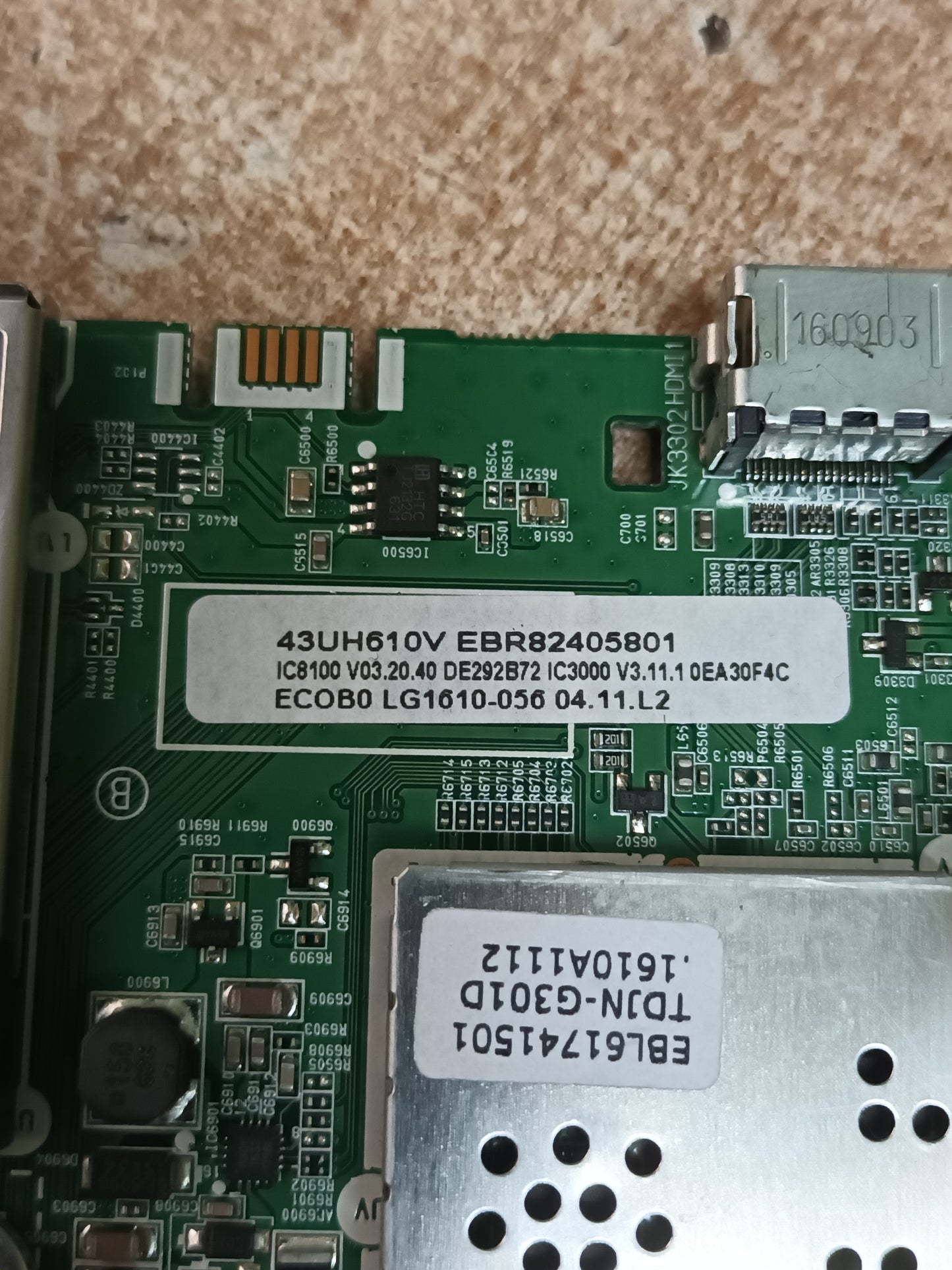 EAX69109605(1.0), EBR82405801, de LG43UH610V