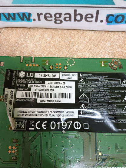 EAX69109605(1.0), EBR82405801, de LG43UH610V