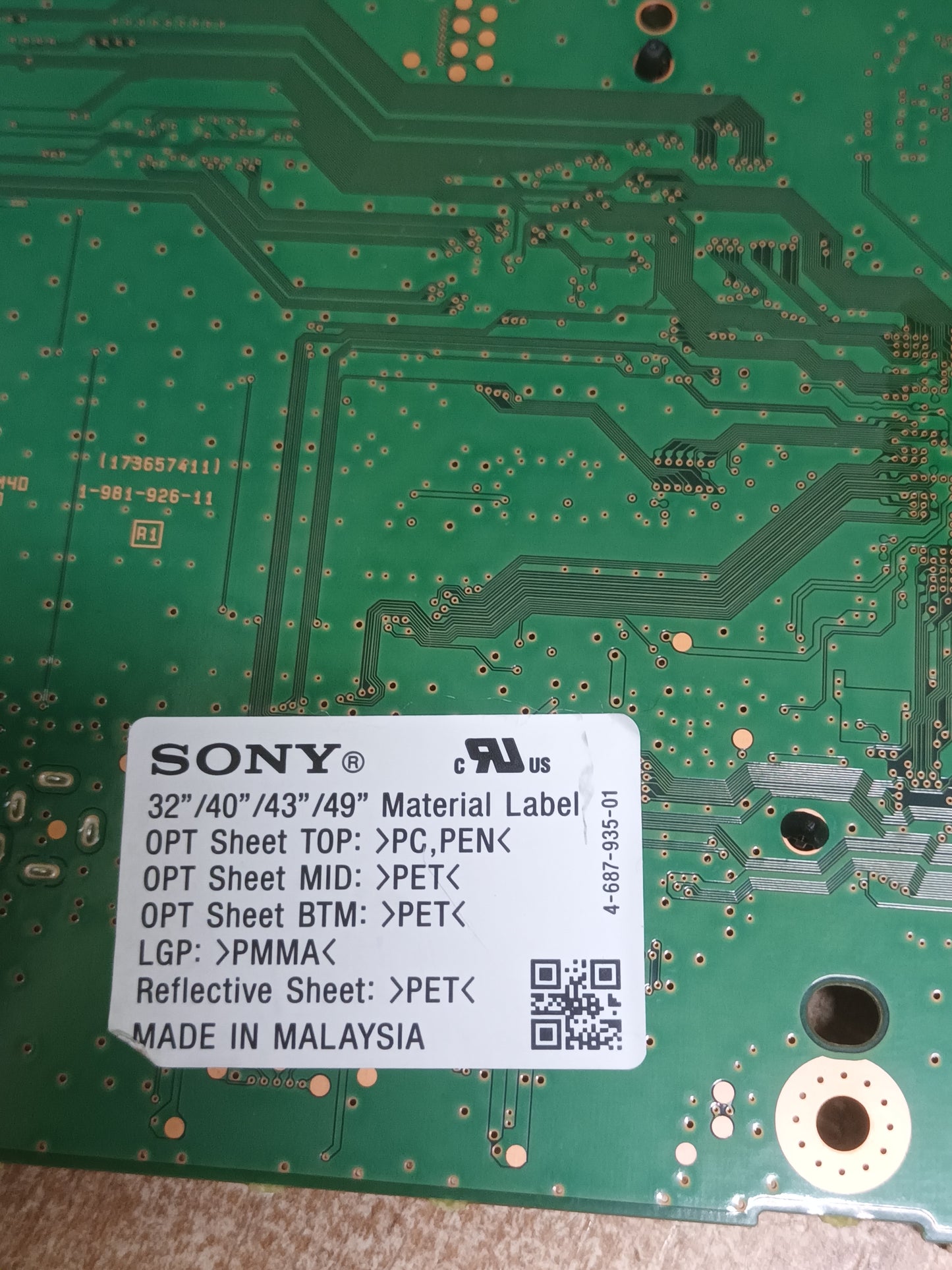 1-981-926-11 de SONY KD49XE7096