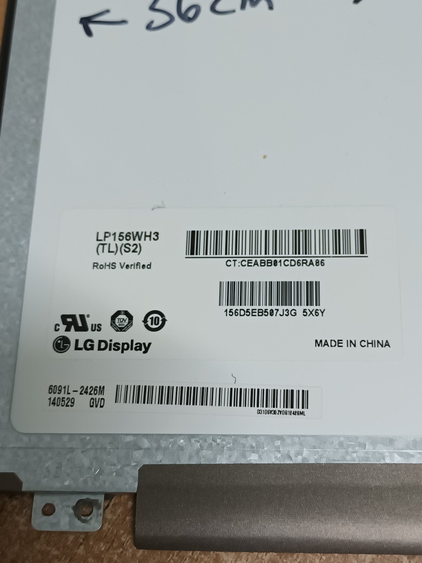 LP156WH3 (TL) (S2), pantalla de portatil, (ref-15)