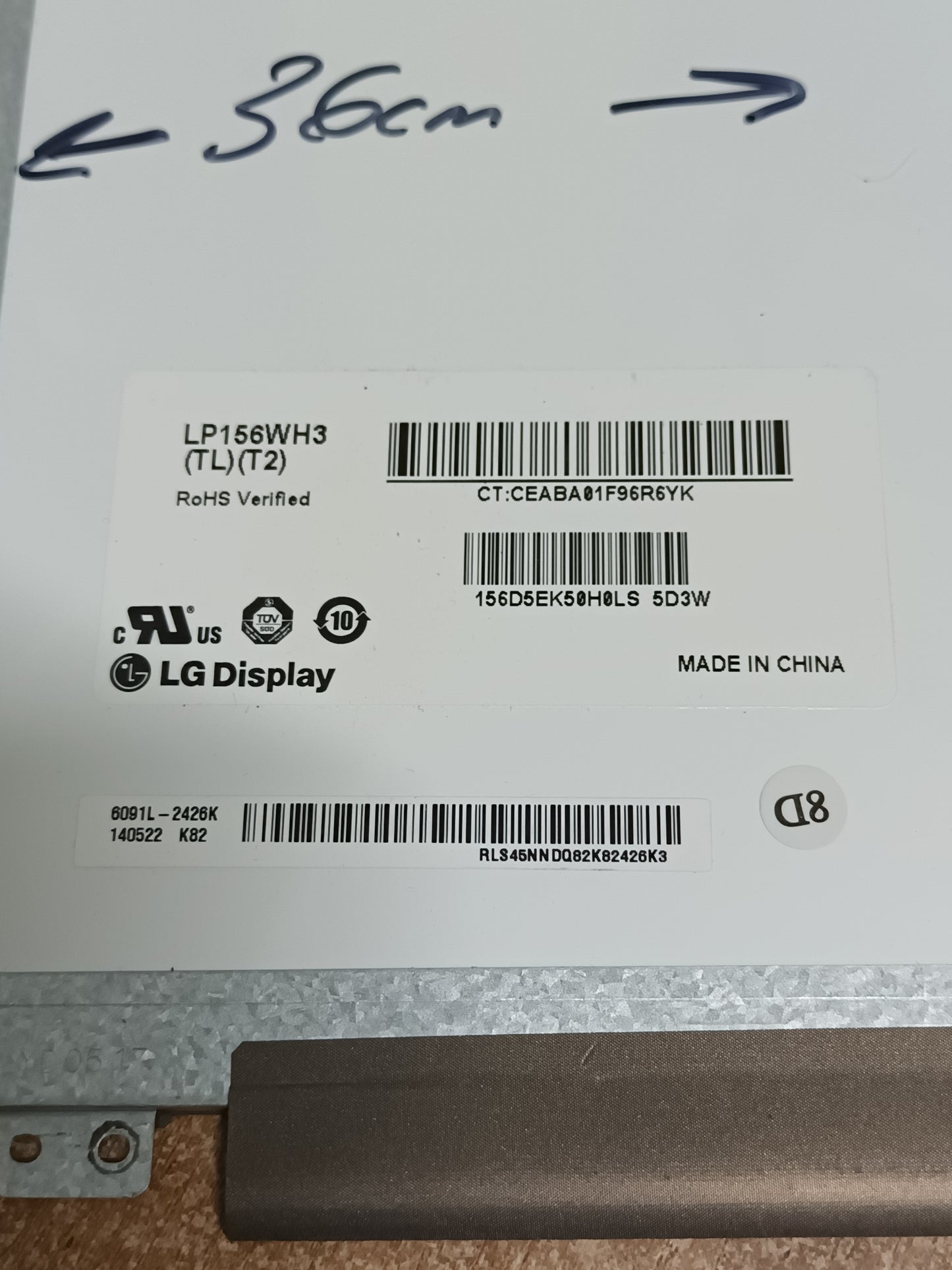 LP156WH3 (TL) (T2), pantalla de portatil, (ref-14)