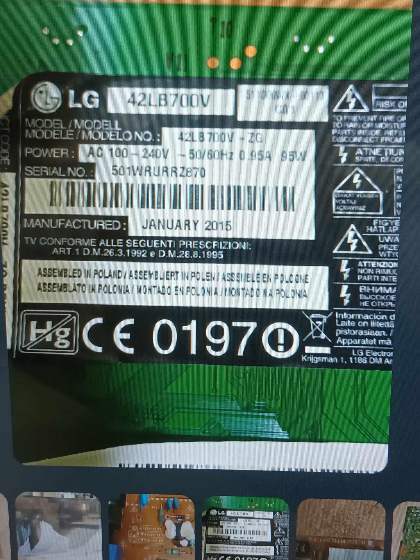 EAX65424001(2.4) de LG42LB700V, (ref-153)