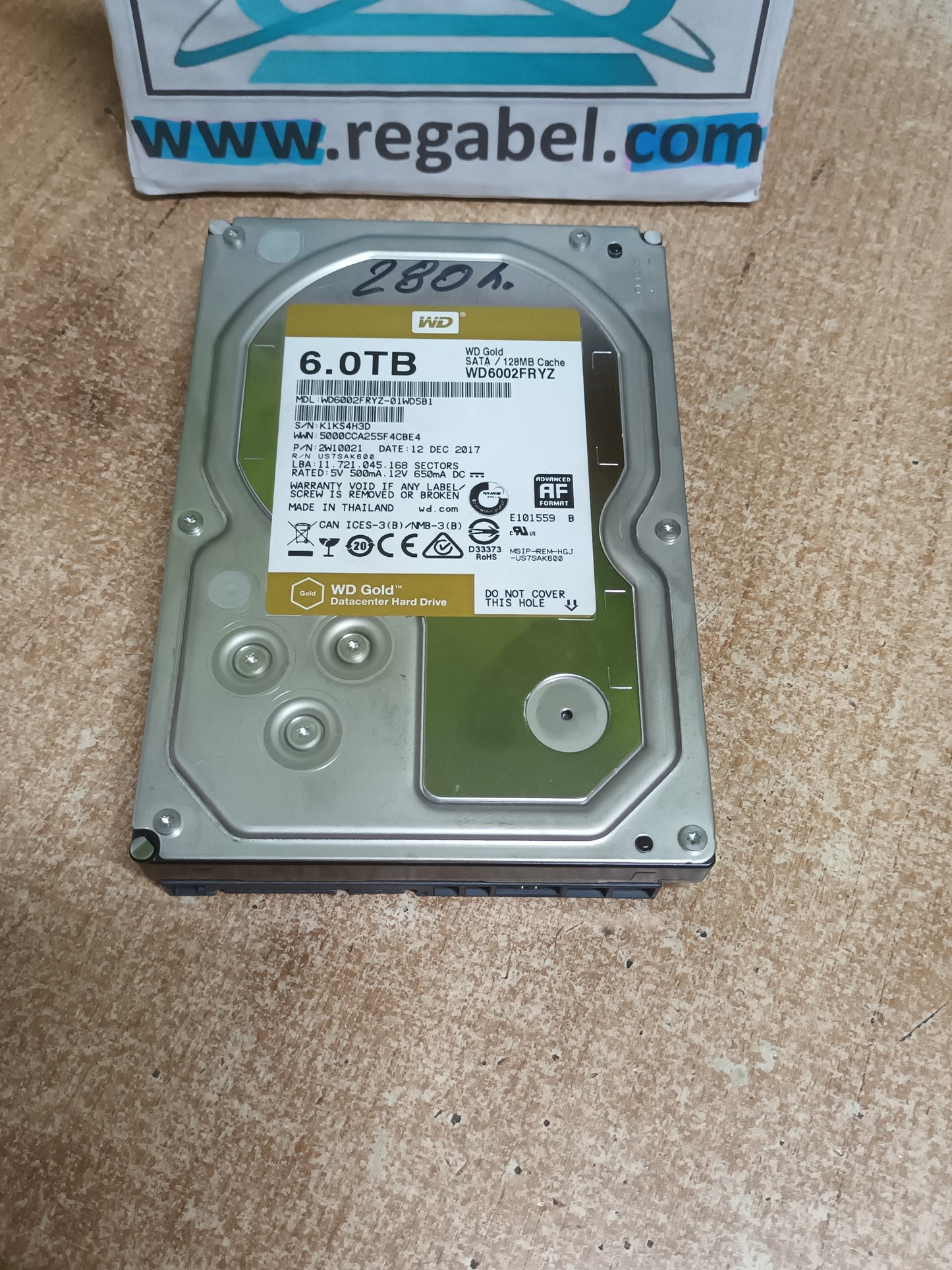 disco hdd 6TB, 3.5, WD, MUY NUEVO, con informe