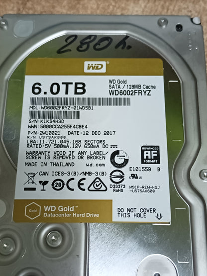 disco hdd 6TB, 3.5, WD, MUY NUEVO, con informe