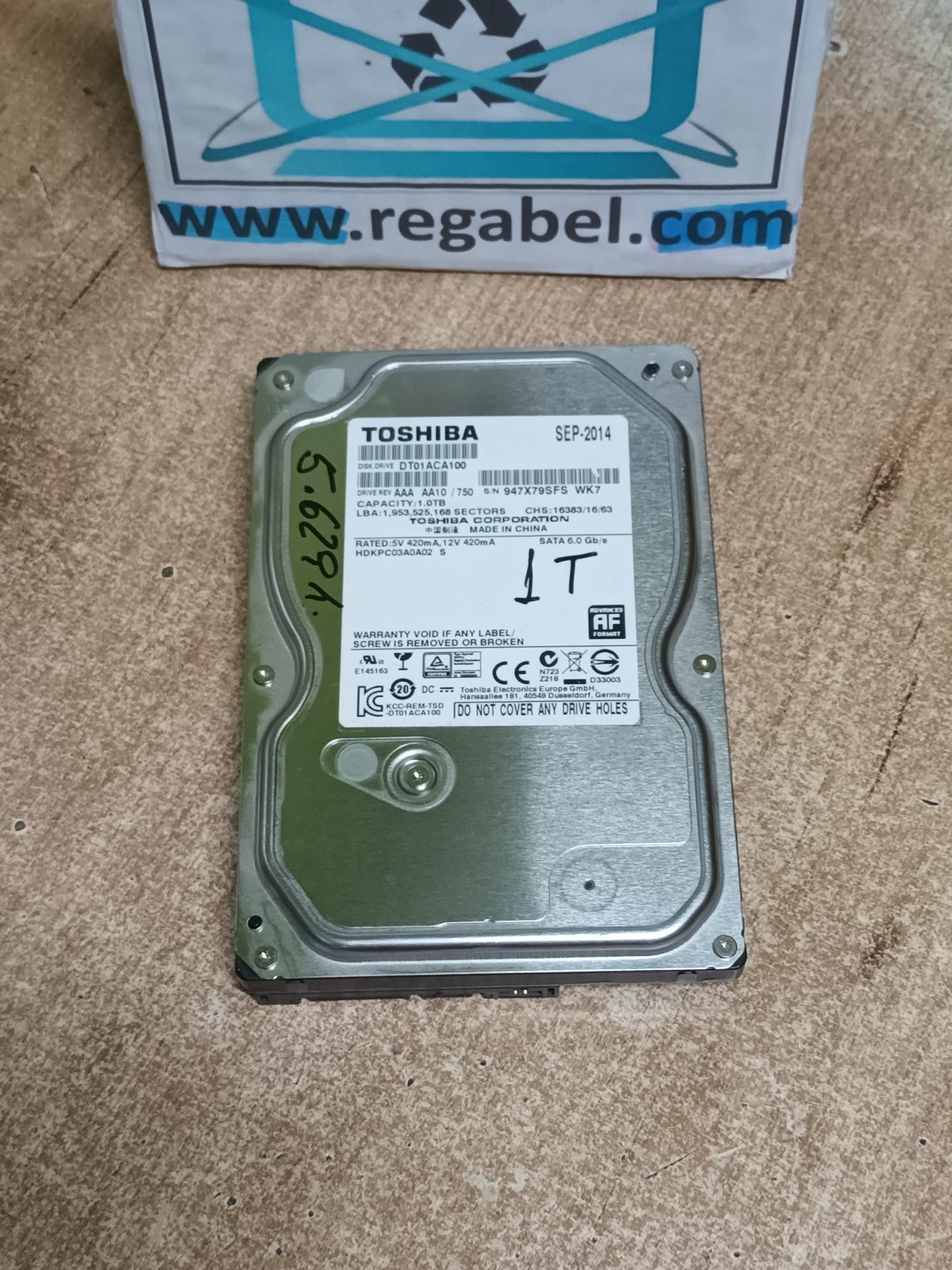 disco hdd 1tb, 3.5, toshiba, con informe