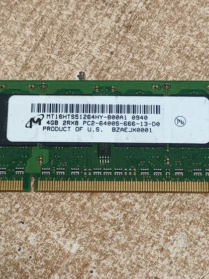 memoria ram ddr2, 4gb sodimm, 800mhz,