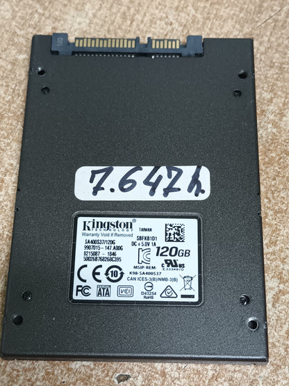 Disco SSD de 120GB 2.5, con informe