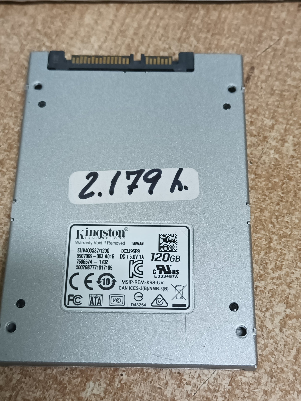 Disco SSD de 120GB 2.5, con informe