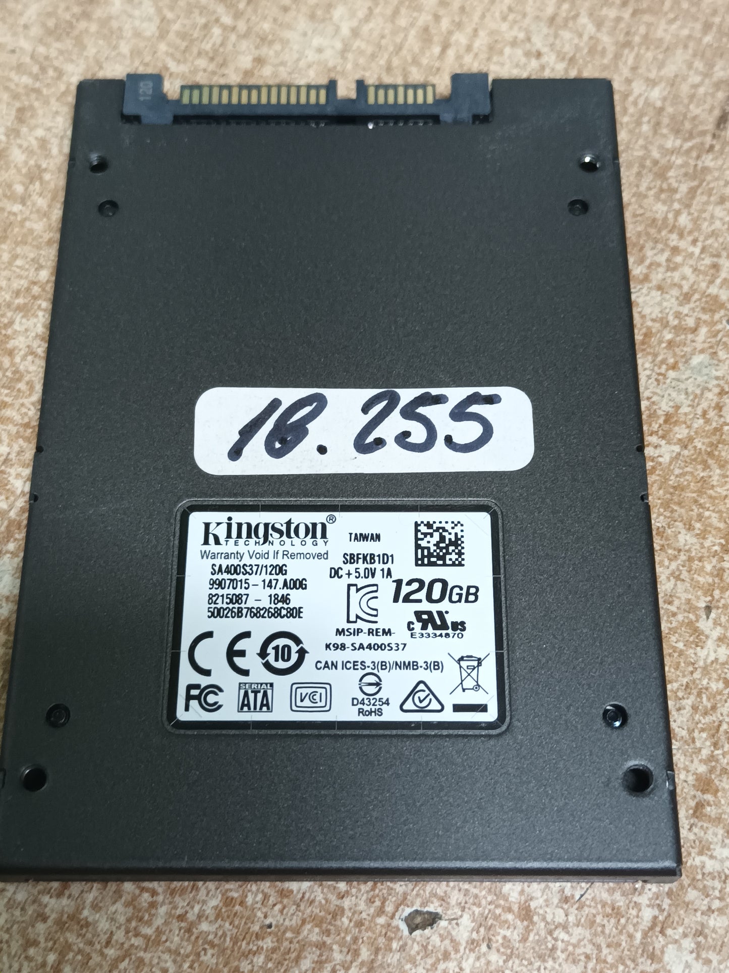 Disco SSD de 120GB 2.5, con informe