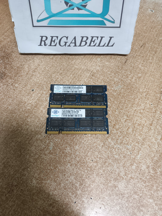 2 memorias ram ddr2, 2gb sodimm, 667mhz, nanya