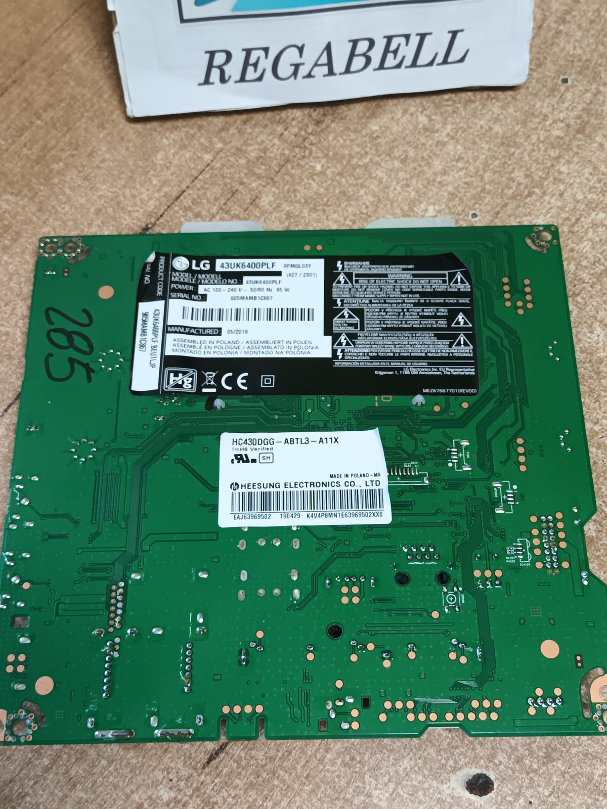 EAX67872805(1.1), de LG43UK6400PLF, EBT65120413,