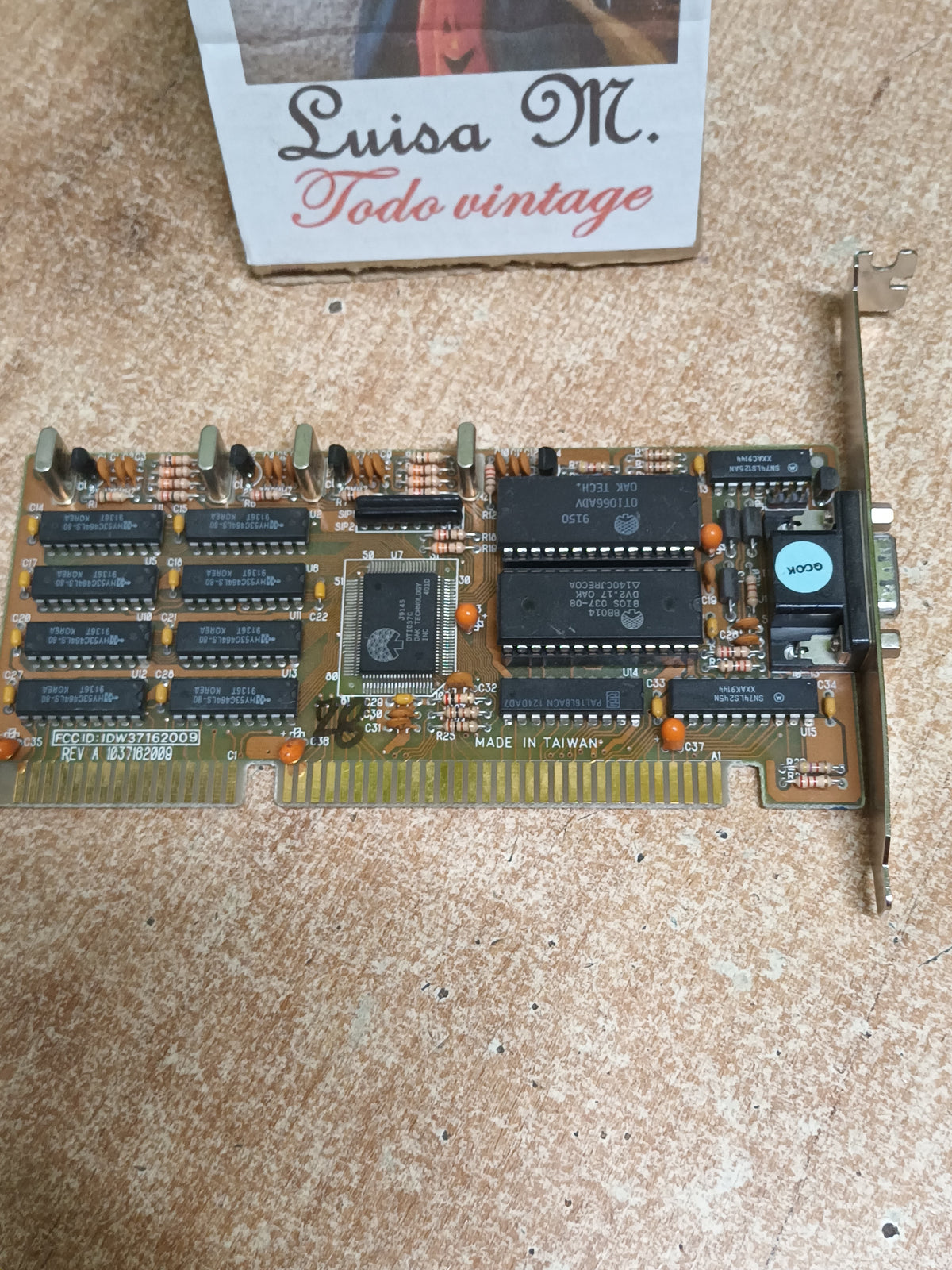 tarjeta grafica oak OTIVGA 3716, ISA 16 bit,