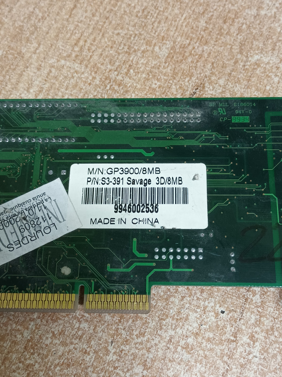 Tarjeta gráfica Sparkle SP 391E (S3 Savage 3d), agp