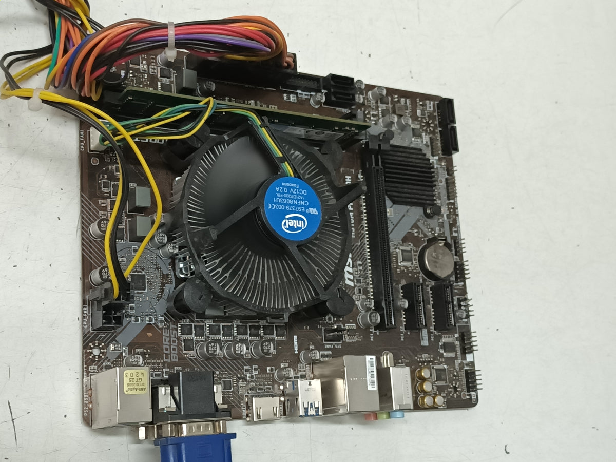 placa base MSI H310M PRO-VDH, procesador PENTIUM GOLD G5500, 380Ghz y 4GB