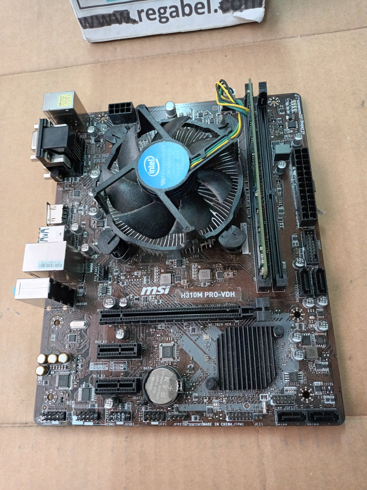 placa base MSI H310M PRO-VDH, procesador PENTIUM GOLD G5500, 380Ghz y 4GB