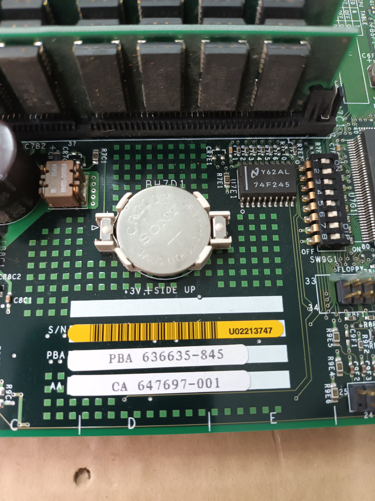 PLACA BASE INTEL 636635-845 647697-001 SOCKET 7 SIMM PCI ISA