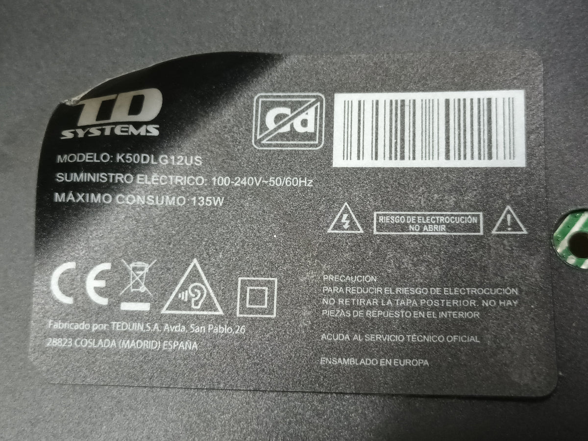 KIT 4 tiras de retroiluminación de TD SYSTEMS K50DLG12US