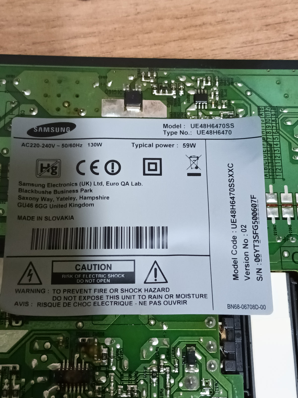 BN41-02110A, de SAMSUNG UE48H6470SS