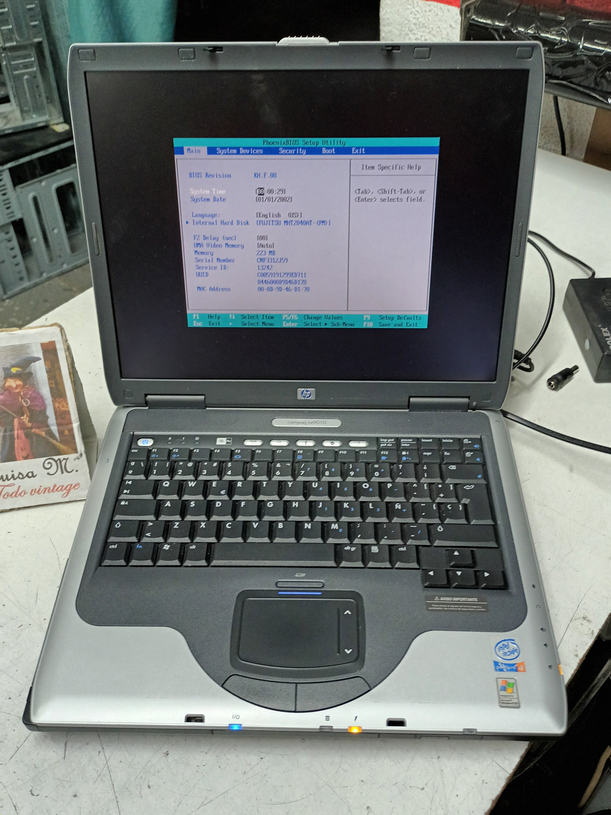 portatil vintage, HP Compac NX 9010, sku-4